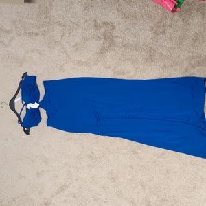 Royal Blue Cutout Formal Dress